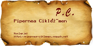 Pipernea Ciklámen névjegykártya